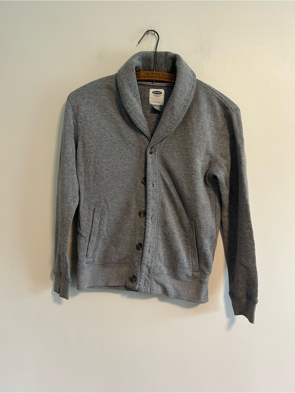 (3/$20) Old Navy youth 10/12 grey Shawl Collard Button-Up cardigan Sweater